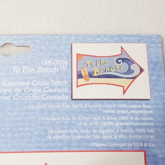 Janlynn To The Beach Counted Cross-Stitch Kit -NEW - Picture 3 of 7